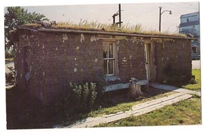 PIONEER SOD HOUSE Indian Museum Oberlin Grass Dirt Kansas Postcard KS - Picture 1 of 2