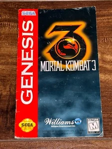 Mortal Kombat 3 Combat III Sega Genesis Instruction Manual Only - Picture 1 of 1