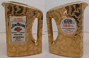JIM BEAM 180th ANNIVERSARY GOLD PITCHER MADE BY REGAL CHINA 1976 - Picture 1 of 1