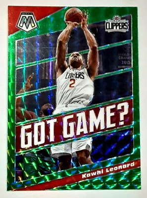 2019-20 Mosaic Got Game? Green Refractor - Kawhi Leonard #13 LA Clippers - Image 1 of 2