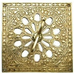 Solid Brass Air Vent - antique ventilation grating adjustable grille cover - Picture 1 of 4