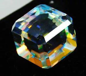 "Certified" 114.20 Ct Natural Brazilian Mystic Topaz Cube Shape Loose Gemstone - Picture 1 of 3