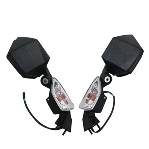 Rear View Mirrors w/ Turn Signal Amber Fit For Kawasaki Ninja ZX10R 2004-2010 06 - Picture 1 of 4