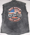 Biker Wear Distressed Vest Men's 4XL Black Red River 2016 New Mexico 384