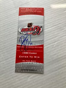 2004 Autographed Draft Ticket by Drew Stafford (Drafted by Buffalo Sabres) - Picture 1 of 1