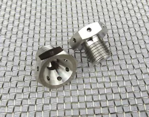 Titanium GR5 lambda exhaust plug drilled for lock wire M12x1.25 - Picture 1 of 2
