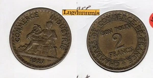 2 Francs Chambre de Commerce 1927 TTB - III République, 1871-1940 - Picture 1 of 1