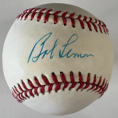 Bob Lemon Autographed OAL Baseball Bobby Brown - Image 1 of 4