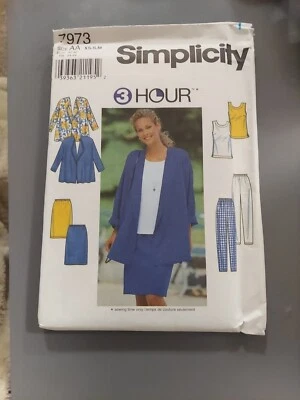 Simplicity 7973, Misses' Jacket, Top, Pants, Skirt, Size XS-S-M, 6-16. NEW UC FF - Image 1 of 4