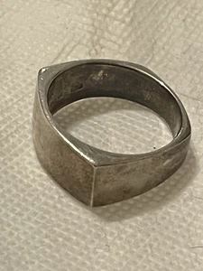 Men's Sterling Silver Ring Gents 925 Hallmark Sizes R - Z - Picture 1 of 5