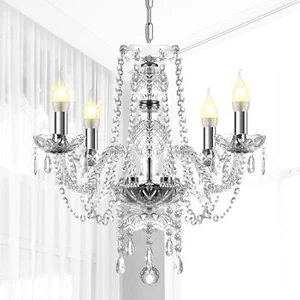 Modern Classic Crystal Chandelier Ceiling Pendant Lamp Lighting Fixture E12 - Picture 1 of 11