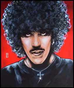Estampado Philip Lynott Renegade 23""x16"" por Jim Fitzpatrick. Thin Lizzy, arte del álbum. - Imagen 1 de 6