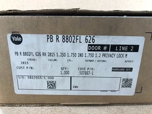 Yale PBR 8802FL 626 RH Gruppo serratura commerciale resistente, cromo satinato - Foto 1 di 3