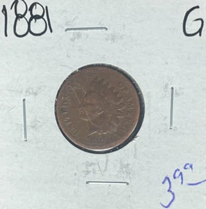 CENTAVO CABEZA INDIA 1881 ~ BUENO ~ ~BONITA MONEDA~ - Imagen 1 de 2