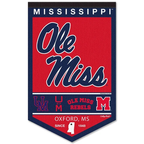 Ole Miss Heritage Logo History Banner Pennant Cover