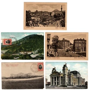 5 pcs Sofia София Sofya Bulgaria Bulgarian Postcard Stamp Prinz Boris I Street - Picture 1 of 7