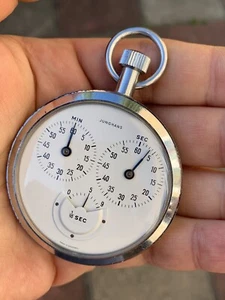 Coole Vintage Junghans 1/10 Sekunde Stoppuhr Made in Germany 55 mm funktioniert! - Bild 1 von 11