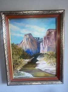 Vintage 70’s Desert Landscape Painting 14x18 Signed Southwest - Picture 1 of 11
