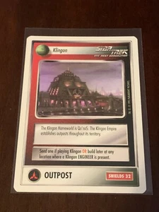  Star Trek CCG Beta WB 1995 Klingon Outpost - Picture 1 of 2