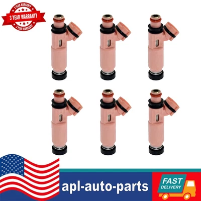 Inyectores de combustible 6 piezas para Toyota Highlander Solara Sienna Camry Lexus RX400h ES330 Foto 1 de 4