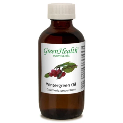 4 fl oz Wintergreen Essential Oil (100% Pure & Natural) - GreenHealth