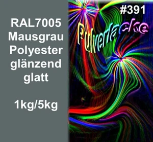 PULVERLACK Beschichtungspulver Pulverbeschichtung Lackierpulver RAL7005 Mausgrau - Picture 1 of 1