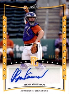 2014 Leaf Perfect Game Showcase Autographs Gold #ARF1 Ryan Fineman /50
