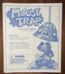 Vintage Mouse Trap Game 2005 Instruction/Rule Book in English Replacement Piece - Picture 1 of 2