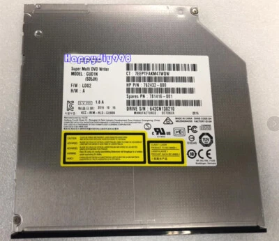 9.5mm Optical Drive GUD1N DVDRW 8X SATA DVD Writer 781416-001 762432-800 - Image 1 of 4