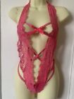 Lovely Sexy Pink Lingerie, Peek-A-Boo Babydoll, Body Suit, Role Play - One Size