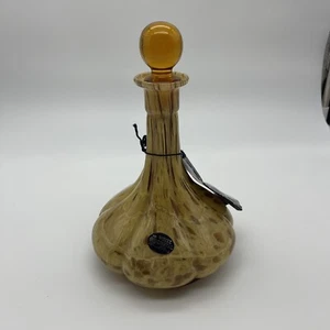 Vintage Murano White Cristal Tortoise Shell Glass Vase/Decanter - Made in Italy - Picture 1 of 8