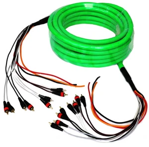 DEEJAY LED TBHMED36GREEN DEEJAYLED Green 36FT 10RCA 3 Power COPPE - Picture 1 of 6