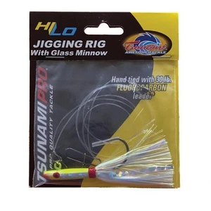 Tsunami Jigging Rig with Glass Minnow Lure - Picture 1 of 3