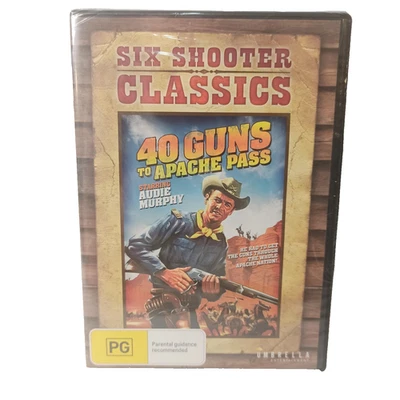 40 Guns To Apache Pass DVD Six Shooter Action Western Cavalry Region 4 Brand New - Image 1 of 4