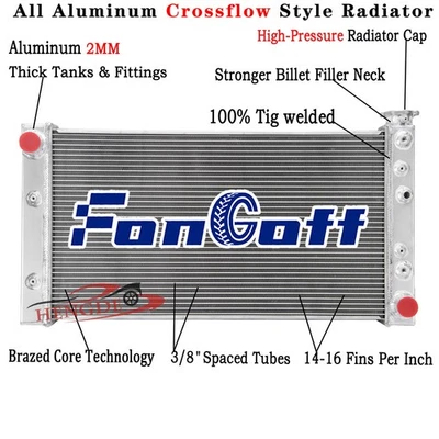 Radiador de alumínio 3 fileiras para 82-94 1991 Chevy S10/GMC S15 Jimmy SBC 350 Swap V8 - Imagem 1 de 4