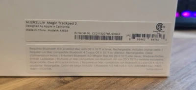 Apple Magic Trackpad 2 – White (MJ2R2LL/A, A1535) – Sealed - New - Image 1 of 3