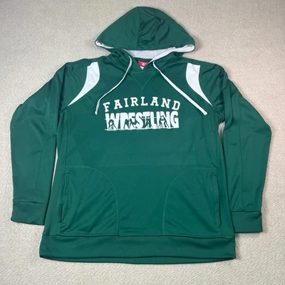 Sudadera con Capucha Fairland Dragons Lucha Libre Para Hombre Grande Verde Blanco Bolsillos Laterales con Cremallera Foto 1 de 4