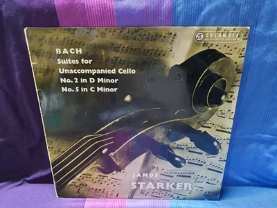 JANOS STARKER BACH UNACCOMPANIED SOLO CELLO SUITE 2 & 5 COLUMBIA 33CX 1515 - Image 1 of 4