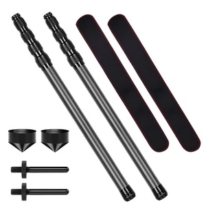 Telescoping Tarp Poles Heavy Duty Adjustable, Carbon Fiber Tent Poles, Portab... - Picture 1 of 7