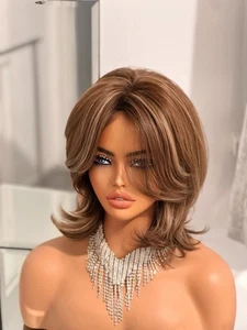 High Heat Resistant Wigs With Bangs Cosplay Party Wigs End Of Line No Lace - Picture 1 of 4
