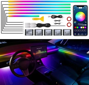Dreamcolor Acrylic Interior Car LED Strip Light with Wireless APP, RGB 10 in 1 - Picture 1 of 7