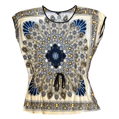 Túnica para mujer Milano talla mediana bohemia chic material sedoso multicolor Foto 1 de 4