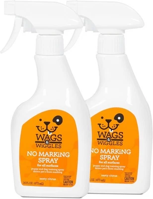 FETCH FOR PETS Wags & Wiggles No Marking Deterrent Training Spray for Dogs - Indoor Dog Pee Rep