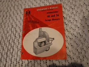 OPERATORS MANUAL INTERNATIONAL 48 & 56 FORAGE BLOWERS - Picture 1 of 6