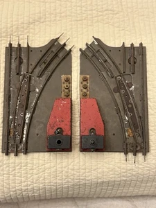 Vintage Marx O-Gauge Electric Remote Control Switch Tracks, Left & Right Pair - Picture 1 of 7