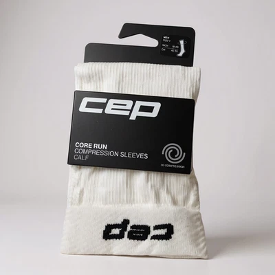 New CEP Core Run Compression Sleeves Size Men's V (XL) White - Image 1 of 3