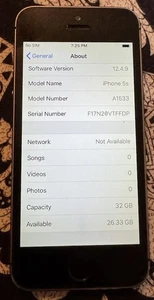 Apple iPhone 5s 32GB Black (Verizon) A1533 Good Used 12.4.9 IOS - Picture 1 of 4