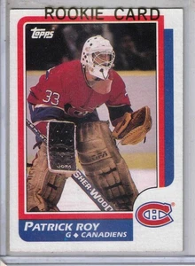 1986-87 TOPPS NHL hockey Patrick Roy RC rookie original card #53 NM+++ CANADIENS - Bild 1 von 2
