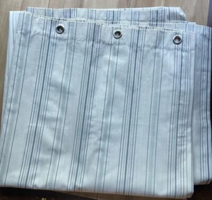 Tenda doccia in cotone a righe panna azzurro grigio 72x72 ferramenta restauro - Foto 1 di 6