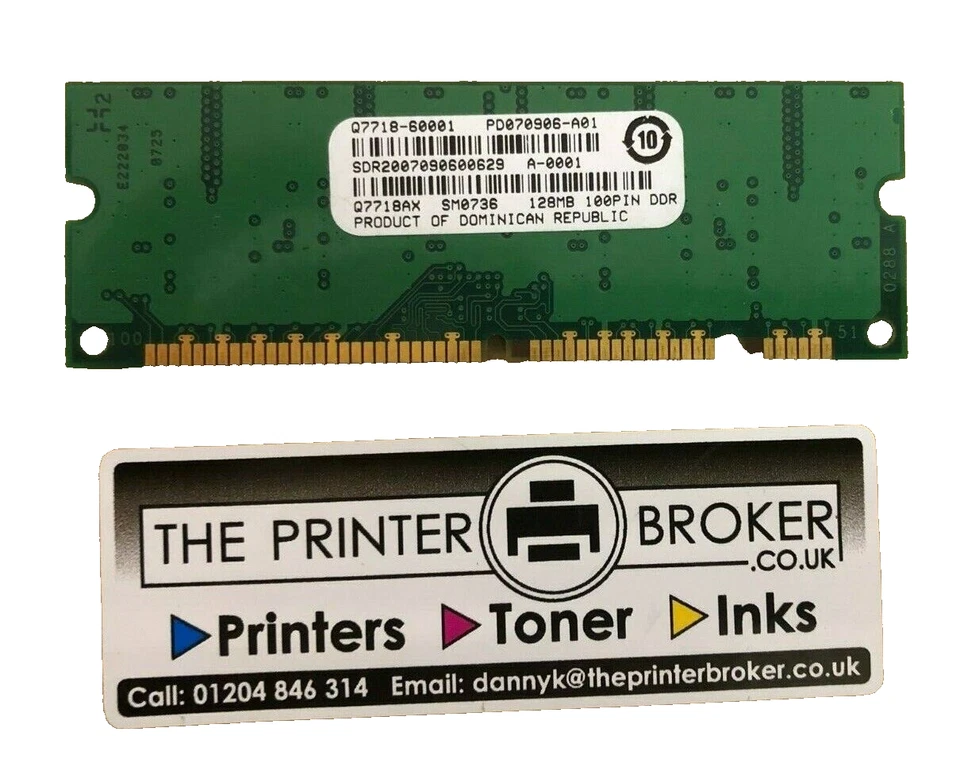 HP LaserJet 2400 4350 M4345 9000 128MB 100 Pin DDR Memory Q7718-60001 Q7718AX - Image 1 of 1